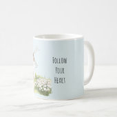 Süße Schafe Rosa Blumen Rosen Kaffeetasse (VorderseiteRechts)