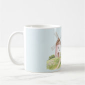 Süße Schafe Rosa Blumen Rosen Kaffeetasse (Links)