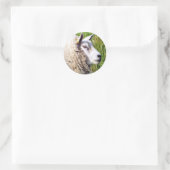 SÜSSE SCHAFE RUNDER AUFKLEBER (Tasche)