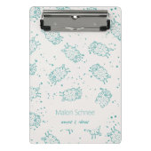 Süße Schafe – Whimsical nahtloses Muster Mini Klemmbrett (Vorderseite)