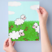Süße Schafkinder-Illustration Flyer (Hand)