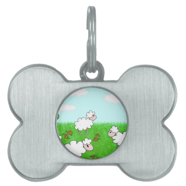 Süße Schafkinder-Illustration Tiermarke (Vorderseite)