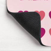 Süße Schattierungen von rosa Herzen Mustername Mousepad (Ecke)