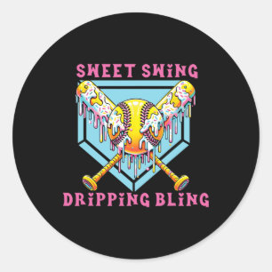 Süße Schaukel tropft Bling Softll Eis Drip S Runder Aufkleber