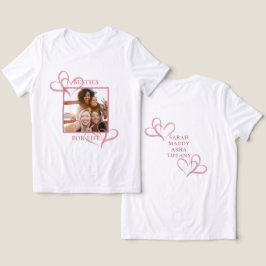 Süße Schicke Rosa Herzen Besties Foto Galentines D Tri-Blend Shirt