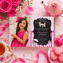 Süße Schicke Rosa-High-Tea-Party Mädchen-Geburtsta