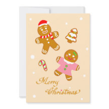 Süße Schicke Weihnachts-Lebkuchen-Flach-Holiday-Ka