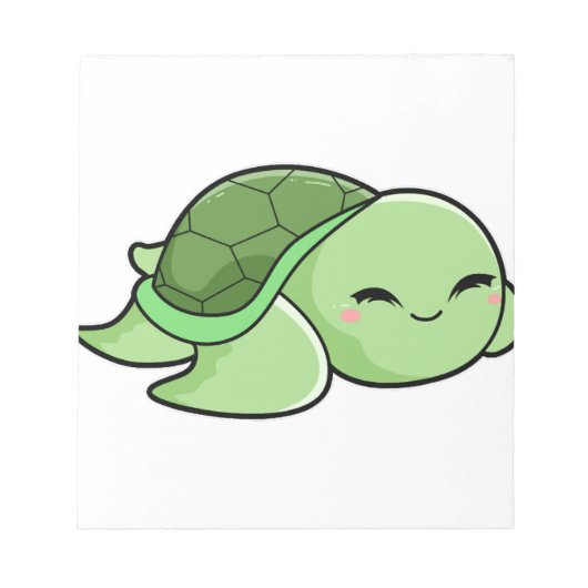 Süße Schildkröte 1 Notizblock (Vorderseite)