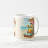 Süße Schildkröte am Strand Kaffeetasse (VorderseiteRechts)