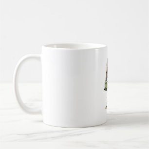 Süße Schildkröte Baseball-Schläger Vintage-Vektor- Kaffeetasse