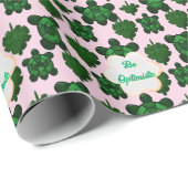 Süße Schildkröte Blätter Nahtloses Muster, Tropisc Geschenkpapier (Rolleneckpunkt)