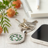 Süße Schildkröte Blätter Nahtloses Muster, Tropisc Schlüsselanhänger (Seite)