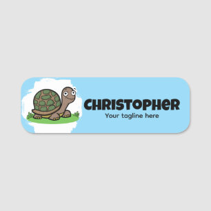 Süße Schildkröte Custom Namensschild