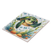 Süße Schildkröte Fliese (Seite)