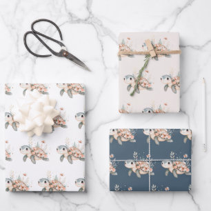 Süße Schildkröte Geschenkpapier Set