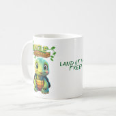 Süße Schildkröte Land der Freien Whimsical Turtle  Kaffeetasse (Vorderseite Links)