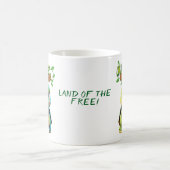 Süße Schildkröte Land der Freien Whimsical Turtle  Kaffeetasse (Mittel)