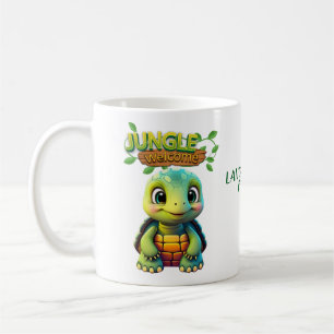 Süße Schildkröte Land der Freien Whimsical Turtle  Kaffeetasse