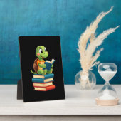 Süße Schildkröte liest Bücher (4) Fotoplatte (Seite)