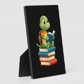 Süße Schildkröte liest Bücher (4) Fotoplatte (Seite)