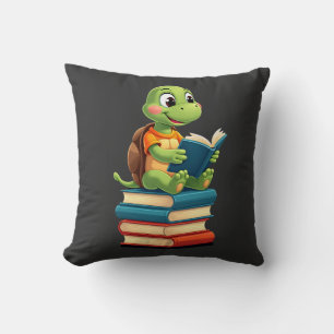 Süße Schildkröte liest Bücher (4) Kissen