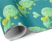 Süße Schildkröte umarmt Mama und Baby Geschenkpapier (Rolleneckpunkt)