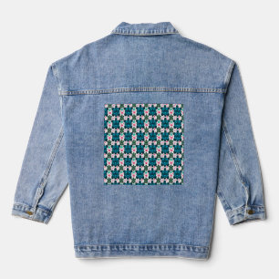 Süße Schildkröte und florales nahtloses Muster Not Jeansjacke