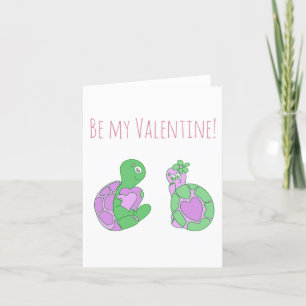 Süße Schildkröte zum Jahrestag / Valentinstag  Feiertagskarte