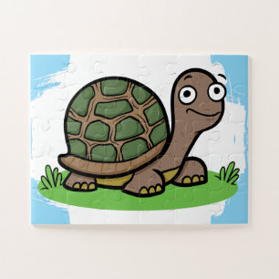 Süße Schildkröten-Cartoon Puzzle