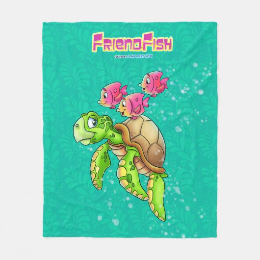 Süße Schildkröten-Decke Fleecedecke (Vorderseite)