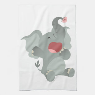 Süße schlafende Cartoon-Elefant Küchenhandtuch Küchentuch