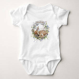 Süße schlafende Doe zum ersten Geburtstag Baby Sho Strampler