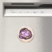 Süße schlafende Drachenhexe Magnet (In Situ (Geschirrspüler))