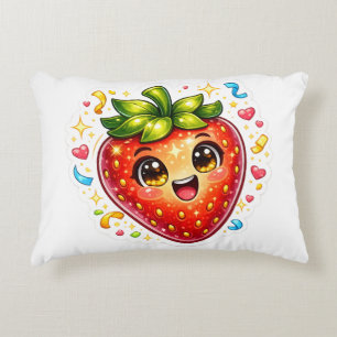 Süße Schlafende Erdbeere T-Shirt   Kawaii Frucht Dekokissen