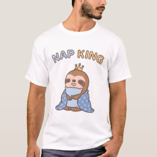 Süße schlafende Faultier, Schlaf König Lustig T-Shirt