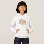 Süße schlafende Katze auf Büchern Kinder Pullover (Vorne ganz)