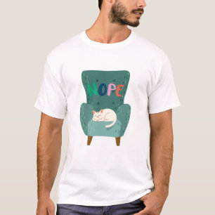 Süße schlafende Katze Faules Stimmungsdesign T-Shirt