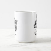 Süße schlafende Katze Kaffeetasse (Mittel)