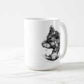 Süße schlafende Katze Kaffeetasse (VorderseiteRechts)