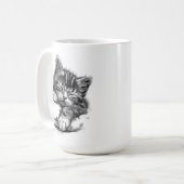 Süße schlafende Katze Kaffeetasse (Vorderseite Links)