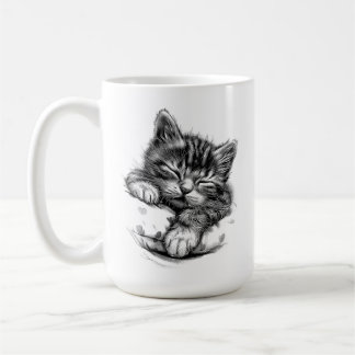 Süße schlafende Katze Kaffeetasse