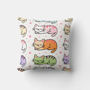 Süße schlafende Katzen Kissen