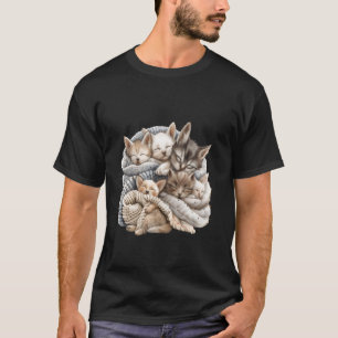 Süße schlafende Katzenfamilie u2013 Perfekt für sü T-Shirt