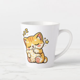 Süße schlafende Katzenkissen Milchtasse