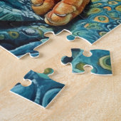 Süße schlafende rote Katze Puzzle (Seite)