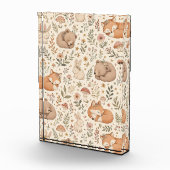 Süße schlafende Waldtiere Boho-Muster (Fuchs, Fotoblock (Rechts)