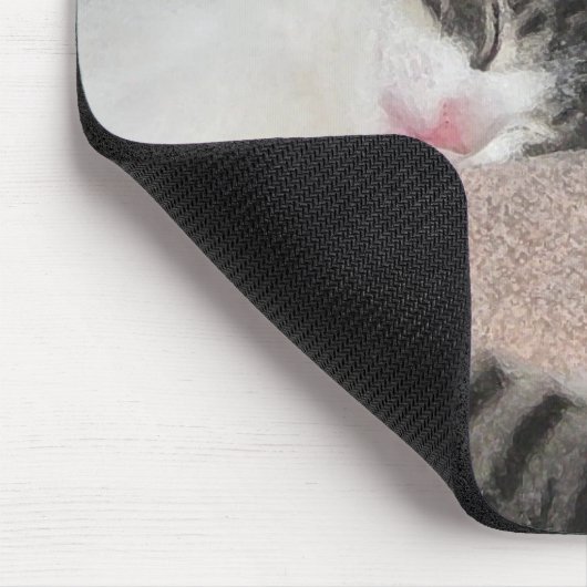 Süße Schlafenkätzchen Mousepad (Ecke)