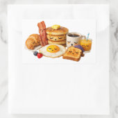 Süße, schläfrige Frühstücks-Lebensmittel-Charakter Rechteckiger Aufkleber (Tasche)