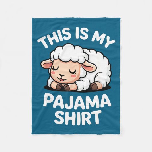 Süße Schlafschaf-Pyjamas für Kinder Fleecedecke (Vorderseite)