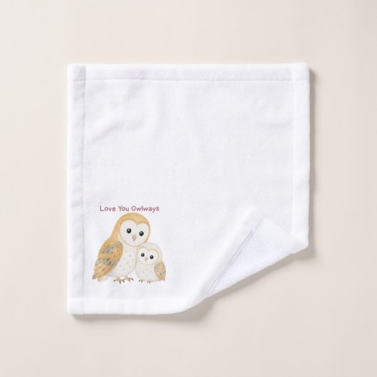 Süße Schleiereulen-Waschhandschuh Badhandtuch Set (Waschlappen)